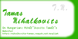 tamas mihalkovits business card